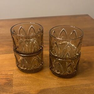 CB2 Amber Glass Tumblers